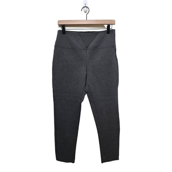 Eddie Bauer Gray Tummy Control Ponte Stretch Crop Leggings Sz L - Picture 1 of 9